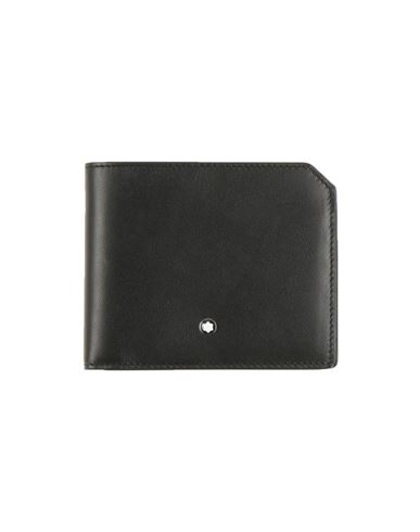Montblanc Man Wallet Black Size - Cowhide In Black