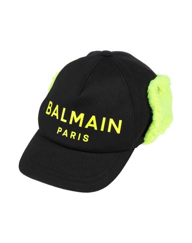 Balmain Babies'  Toddler Boy Hat Black Size 4 Cotton, Polyester, Acrylic