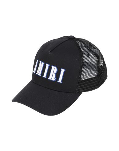 Amiri Black Baseball Cap With Logo Lettering On The Front And Mehs Panels In Navy Blue