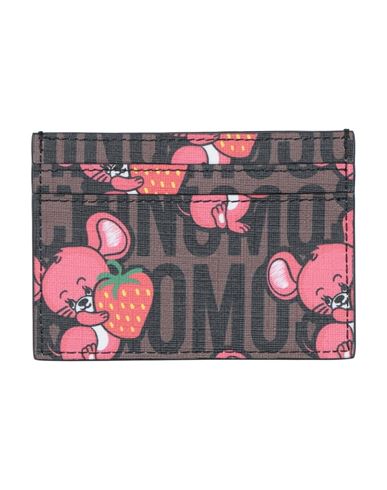 Moschino Woman Document Holder Cocoa Size - Soft Leather In Brown