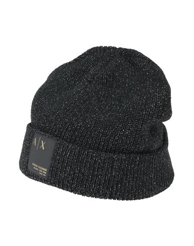 Armani Exchange Woman Hat Black Size Onesize Synthetic Fibers, Wool, Metallic Fiber, Cashmere