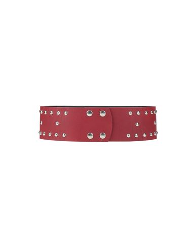 Vicolo Woman Belt Burgundy Size Onesize Soft Leather In Red