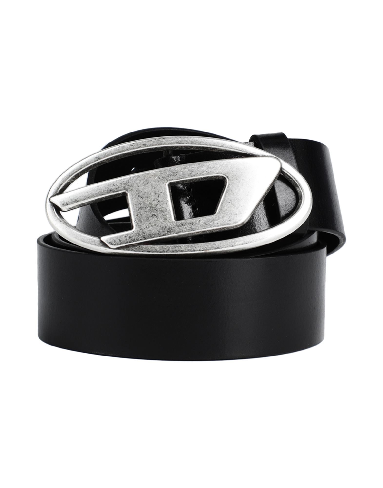 B-DLOGO II Leather belt with enamelled D buckle｜ブラック