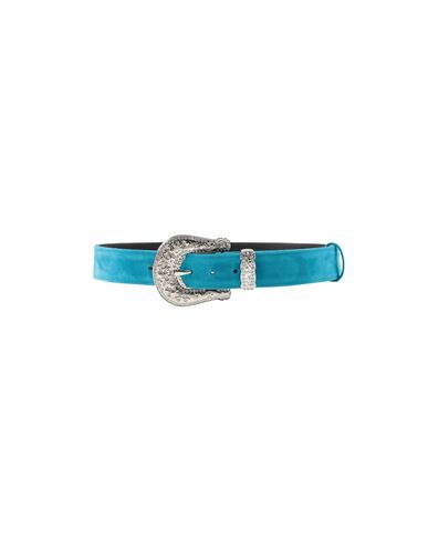 Alexandre Vauthier Woman Belt Turquoise Size 32 Soft Leather In Blue