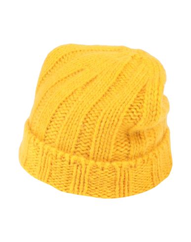 Tessa . Woman Hat Ocher Size Onesize Mohair Wool, Wool, Polyester In Yellow