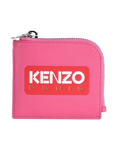 Kenzo Logo-print Zip-up Wallet In Magenta