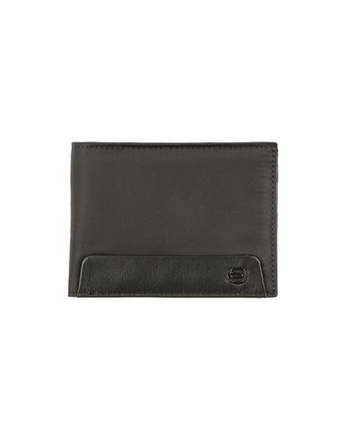 Piquadro Man Wallet Black Size - Soft Leather, Pes - Polyethersulfone