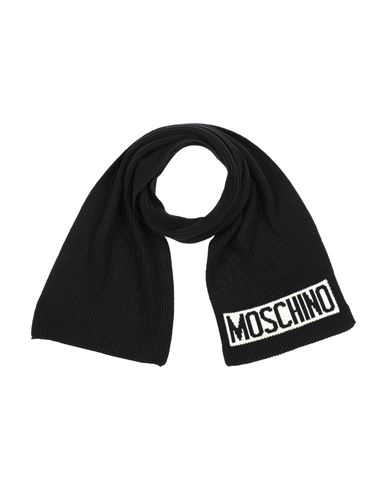 Moschino Man Scarf Black Size - Wool, Viscose, Polyamide, Cashmere