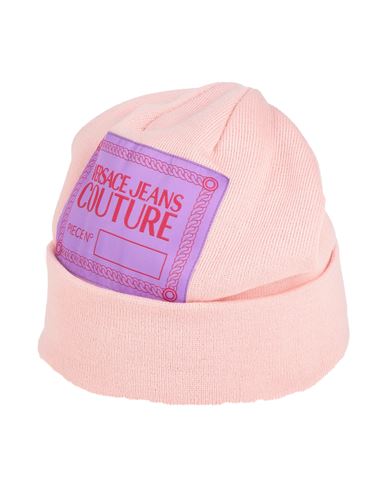 Versace Jeans Couture Wool Blend Beanie In Pink