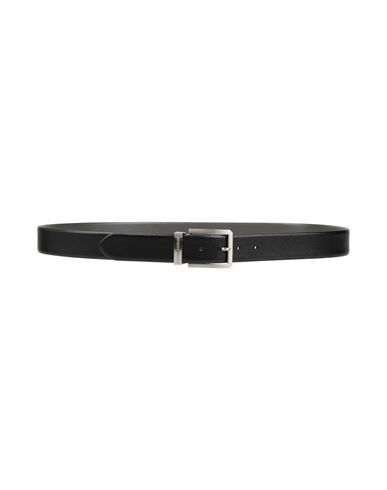 Emporio Armani Man Belt Black Size Onesize Calfskin In Black