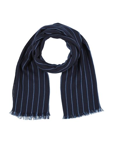 Ferragamo Man Scarf Midnight Blue Size - Cashmere