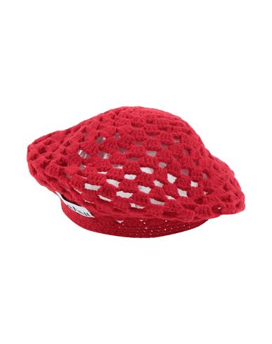 Ganni Woman Hat Red Size Onesize Wool, Recycled Wool, Polyamide