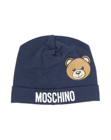 Shop Moschino Baby Newborn Hat Midnight Blue Size 3 Cotton, Elastane