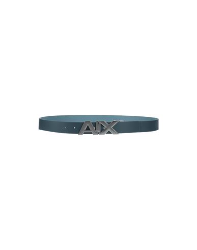 Armani Exchange Man Belt Midnight Blue Size 34 Soft Leather