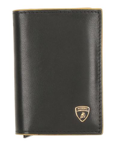 Automobili Lamborghini Man Wallet Black Size - Soft Leather