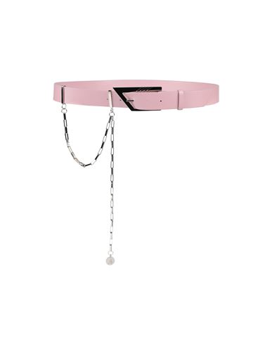 Attico The  Woman Belt Pink Size M Calfskin