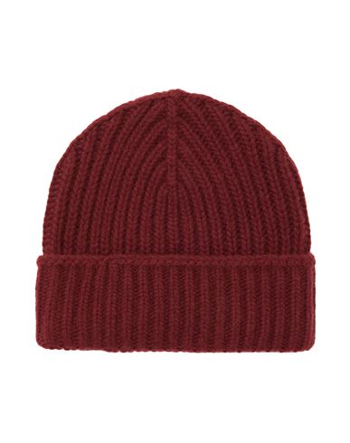 Shop 8 By Yoox Wool Heavy Knit Beanie Man Hat Burgundy Size Onesize Recycled Wool In Red