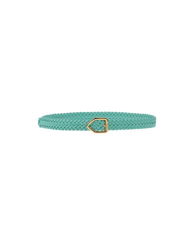 Tom Ford Woman Belt Turquoise Size 42 Calfskin In Blue