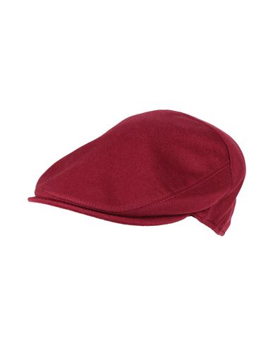 Borsalino Man Hat Burgundy Size 7 ¼ Virgin Wool, Cashmere In Red