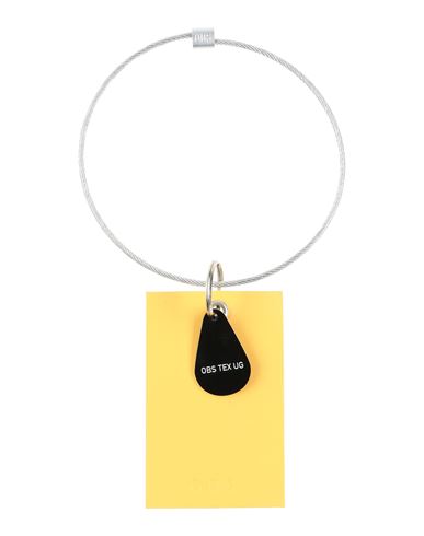 Obs Man Key Ring Mustard Size - Textile Fibers, Metal In Yellow