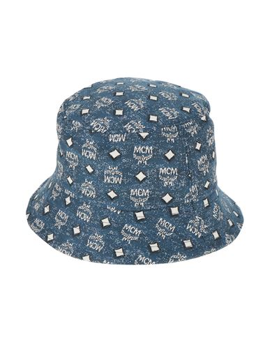 Mcm Hat Blue Size Onesize Polyamide, Cotton