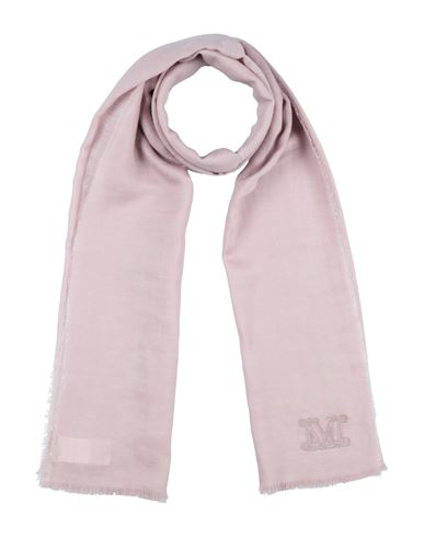 Max Mara Woman Scarf Pastel Pink Size - Wool, Linen, Silk
