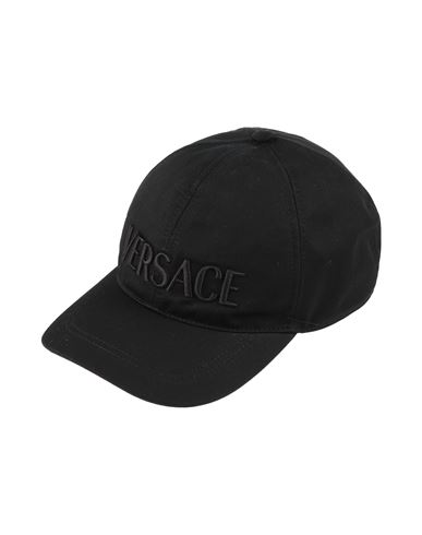 Versace Man Hat Black Size 7 ⅛ Cotton, Polyester