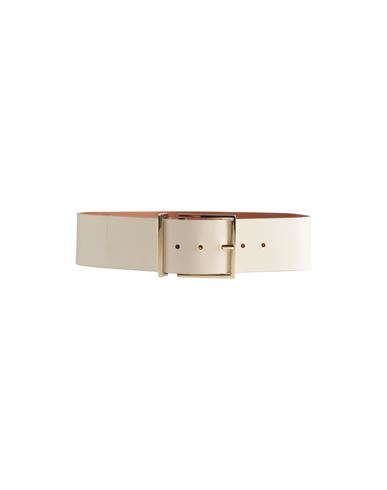 Sandro Woman Belt Ivory Size 1 Soft Leather In White