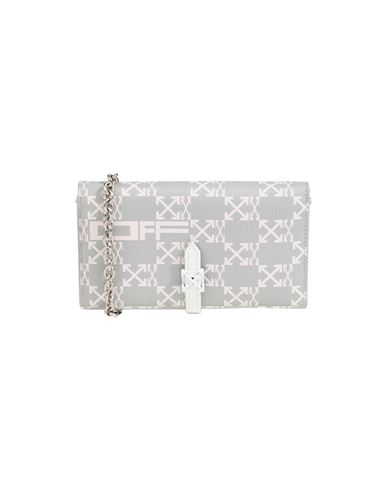 Off-white Woman Wallet Light Grey Size - Soft Leather