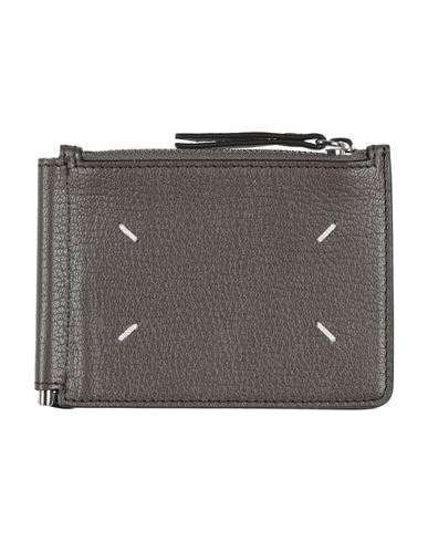 Maison Margiela Wallet Charcoal Size - Goat Skin, Brass, Zinc, Aluminum, Copper In Gray