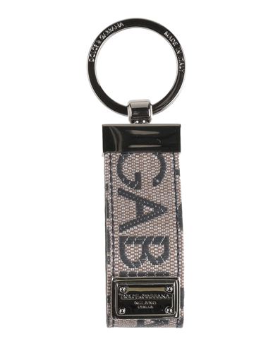 Dolce & Gabbana Man Key Ring Grey Size - Cotton, Polyurethane, Zamak, Polyester, Steel