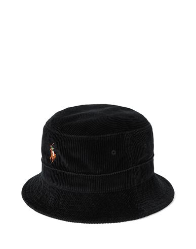 Polo Ralph Lauren Cotton Corduroy Logo Embroidered Bucket Hat In Polo Black