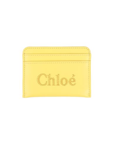 Chloé Woman Document Holder Light Yellow Size - Calfskin
