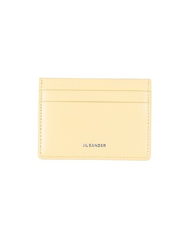 Jil Sander Woman Document Holder Light Yellow Size - Soft Leather