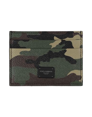 Dolce & Gabbana Man Document Holder Military Green Size - Soft Leather