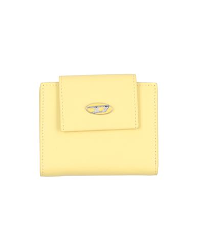 Diesel Woman Wallet Light Yellow Size - Bovine Leather