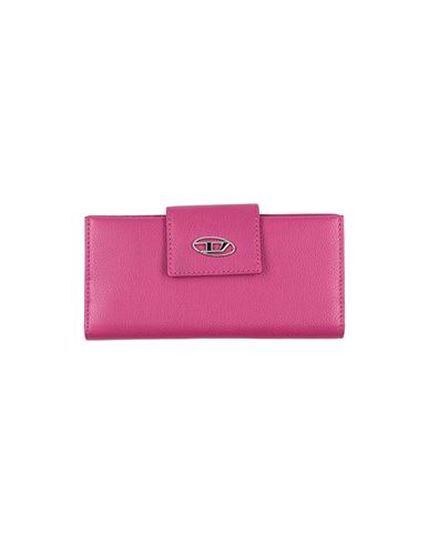 Diesel Woman Wallet Mauve Size - Bovine Leather, Zinc, Brass, Iron In Pink