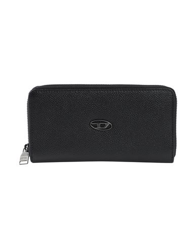 Diesel Man Wallet Black Size - Bovine Leather, Zamak