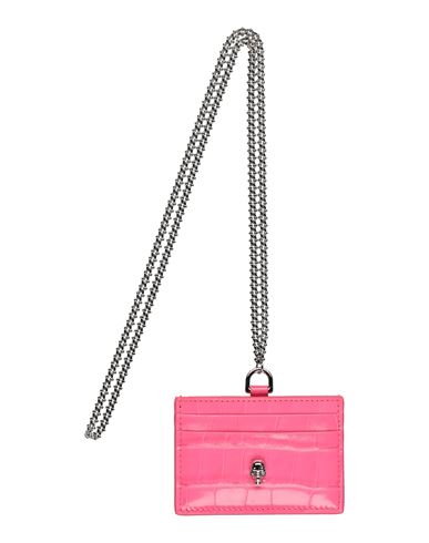 Alexander Mcqueen Woman Document Holder Fuchsia Size - Soft Leather In Pink