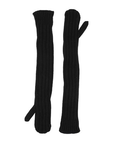 Sacai Woman Gloves Black Size Onesize Wool