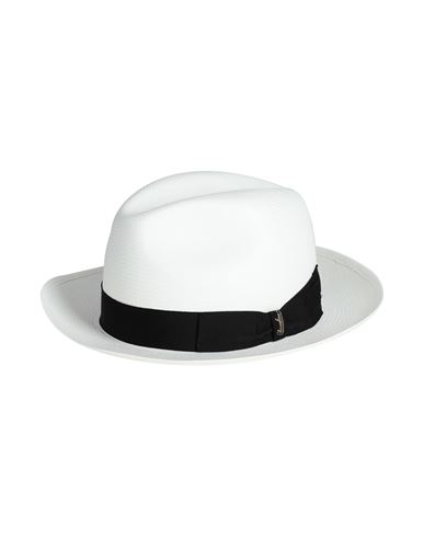 Shop Borsalino Man Hat White Size 7 ¼ Straw