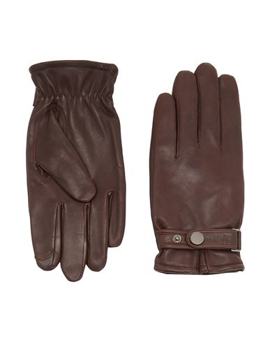 8 By Yoox Leather Gloves With Recycled Wool Lining Man Gloves Dark Brown Size Xl Soft Leather