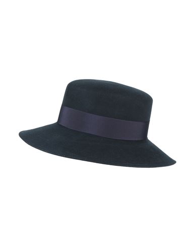 Borsalino Woman Hat Midnight Blue Size L Wool In Blue