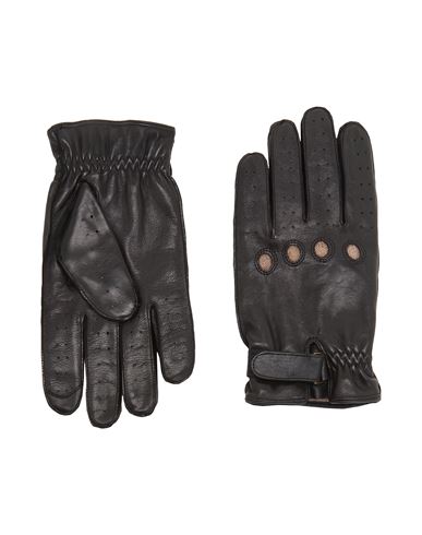8 By Yoox Biker Leather Gloves With Recycled Wool Lining Man Gloves Black Size Xl Soft Leather
