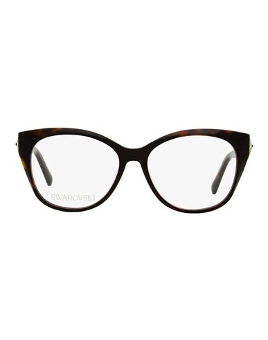 Swarovski 5469 Oval-frame Crystal Glasses In Brown