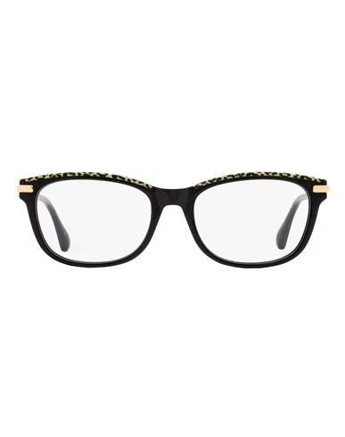 Jimmy Choo Rectangular Jc248 Eyeglasses Woman Eyeglass Frame Black Size 53 Plastic, Metal