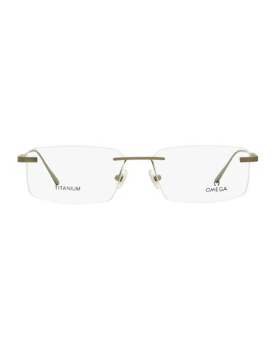 Omega Rimless Om5037 Eyeglasses Man Eyeglass Frame Bronze Size 56 Titanium In Yellow