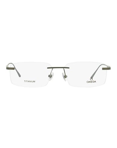Omega Rimless Om5037 Eyeglasses Man Eyeglass Frame Steel Grey Size 56 Titanium