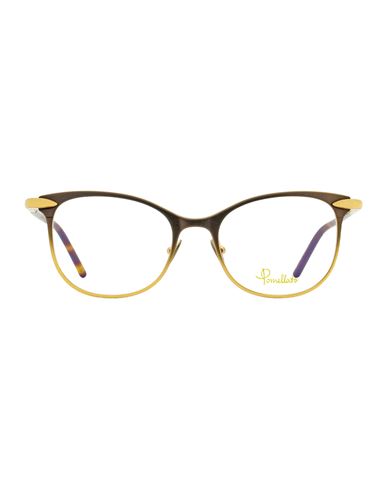 Pomellato Rectangular Pm0054o Eyeglasses Woman Eyeglass Frame Brown Size 50 Metal, Acetate