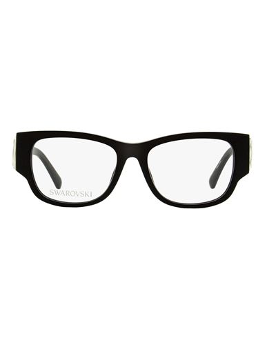 Swarovski Rectangular Sk5473 Eyeglasses Woman Eyeglass Frame Black Size 54 Acetate